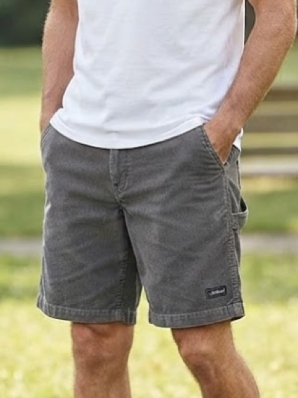 CLOUDVEIL SZ 38 GRAY SHORTS CORDUROY